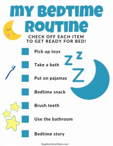 Free Bedtime Routine Chart (5 Cute Printable Bedtime Charts for Kids ...